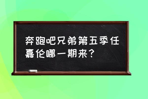 任嘉伦英语简介 奔跑吧兄弟第五季任嘉伦哪一期来？