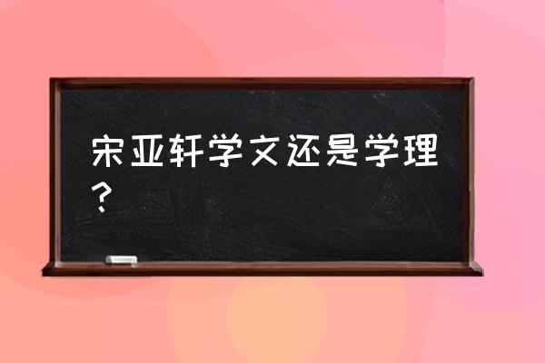 张真源中考录取分数 宋亚轩学文还是学理？