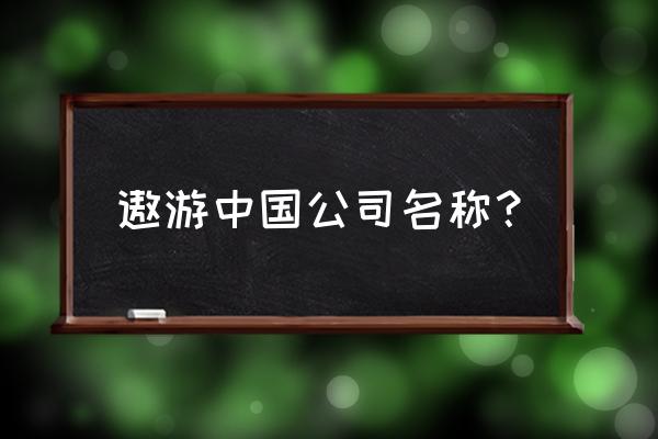 遨游手游官网 遨游中国公司名称？