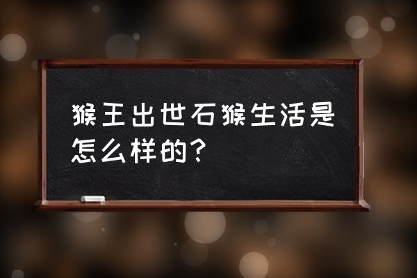 猴王出世副本最后宝箱找不到 猴王出世石猴生活是怎么样的？