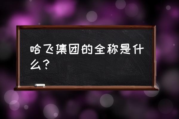 飞龙航空公司官网订票 哈飞集团的全称是什么？